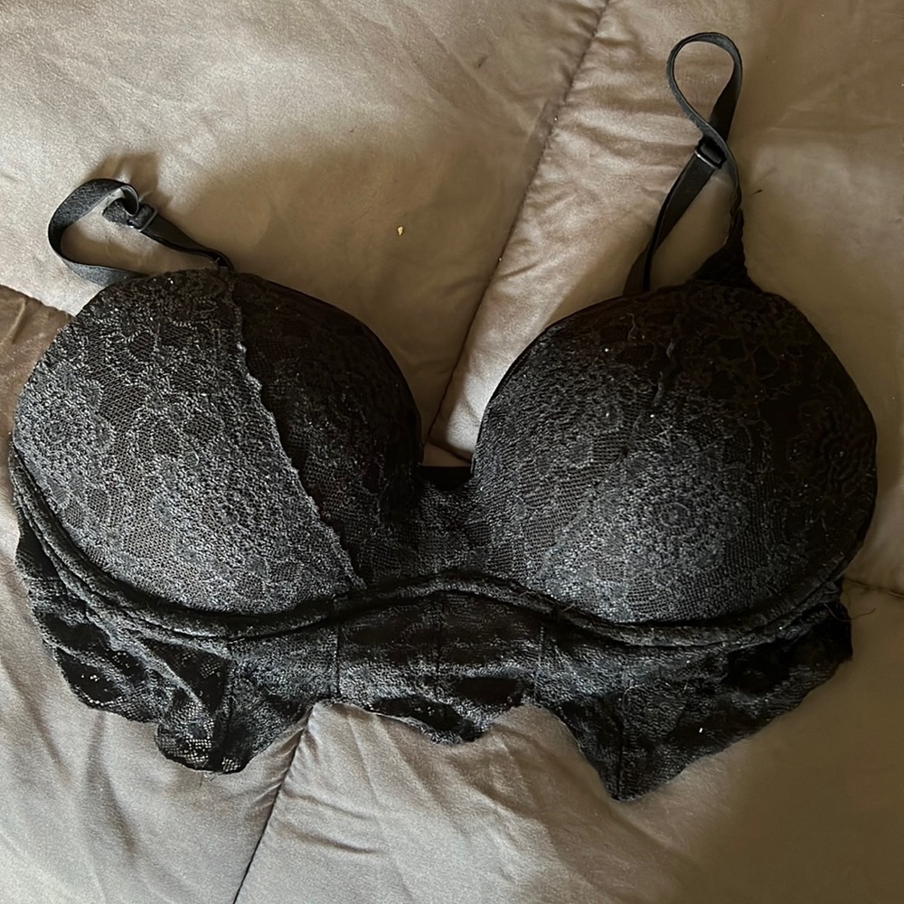 PINK Black Lace Bralette
